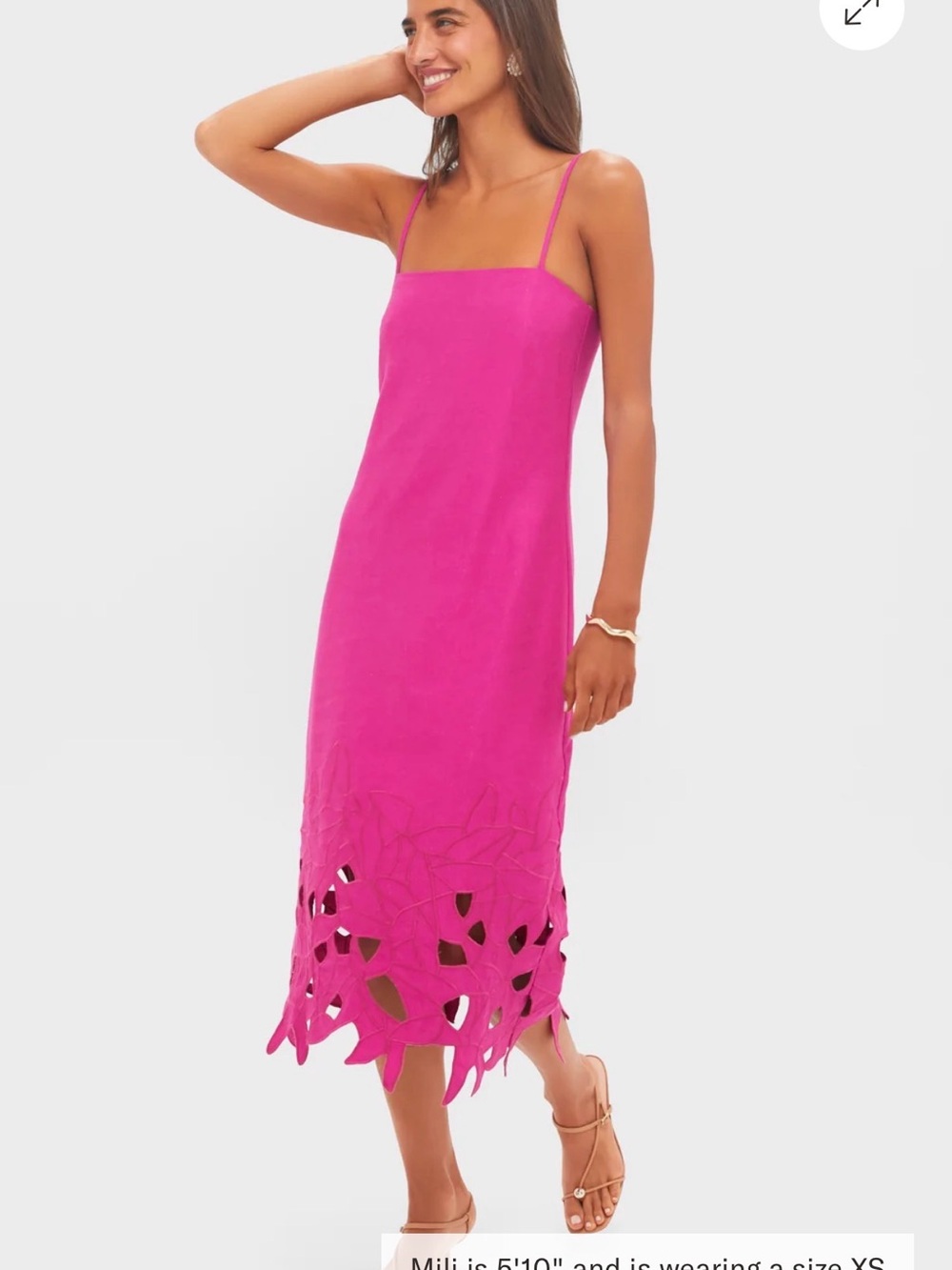 Hyacinth House Fuchsia Linen Somerset Maxi Dress